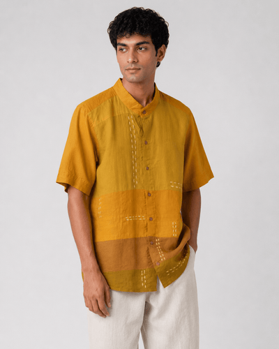 The Aakar Shirt Unisex Minimal Contemporary Shirt – Womens Shirt on Brown Living™. SKU: SH112. Img 11.