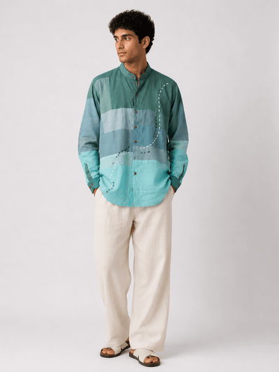 The Aakar Shirt Unisex Minimal Contemporary Shirt – Womens Shirt on Brown Living™. SKU: SH113. Img 16.