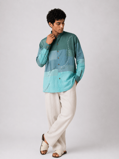 The Aakar Shirt Unisex Minimal Contemporary Shirt – Womens Shirt on Brown Living™. SKU: SH113. Img 17.