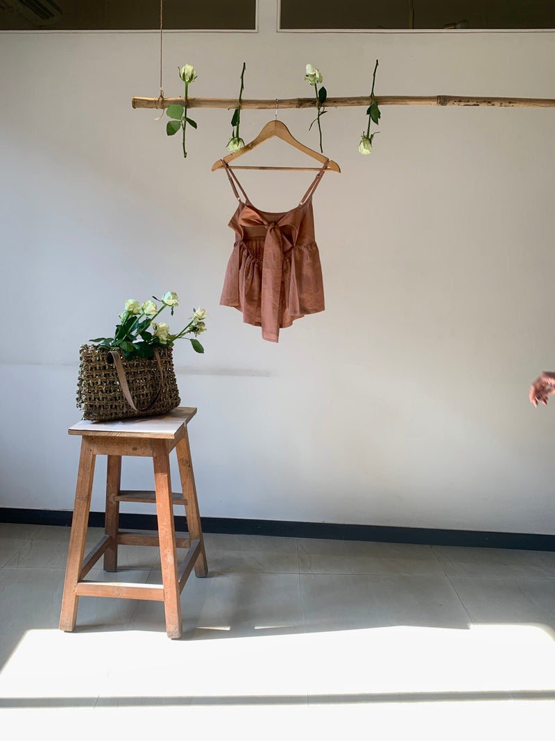 The Back Bow Hemp Cotton Top | Verified Sustainable Womens Top on Brown Living™