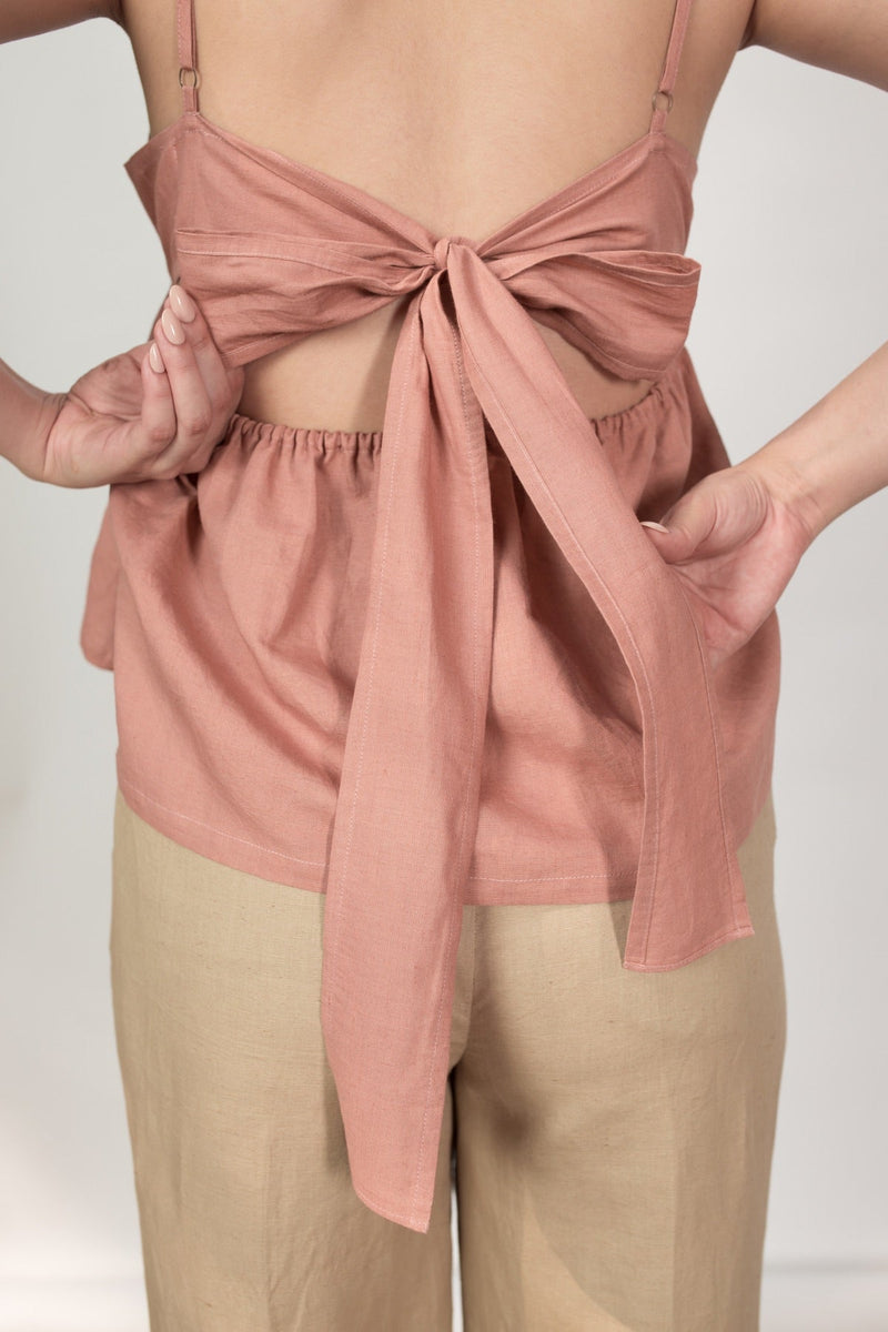 The Back Bow Hemp Cotton Top | Verified Sustainable Womens Top on Brown Living™