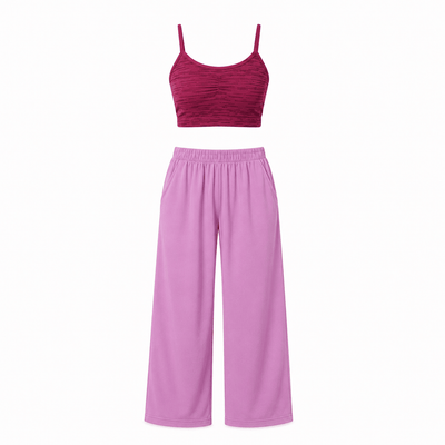 The Berry Bliss Cotton Co-Ord Set For Women – Womens Co-Ord Sets on Brown Living™. SKU: 008CSMaroon-PinkS. Img 6.