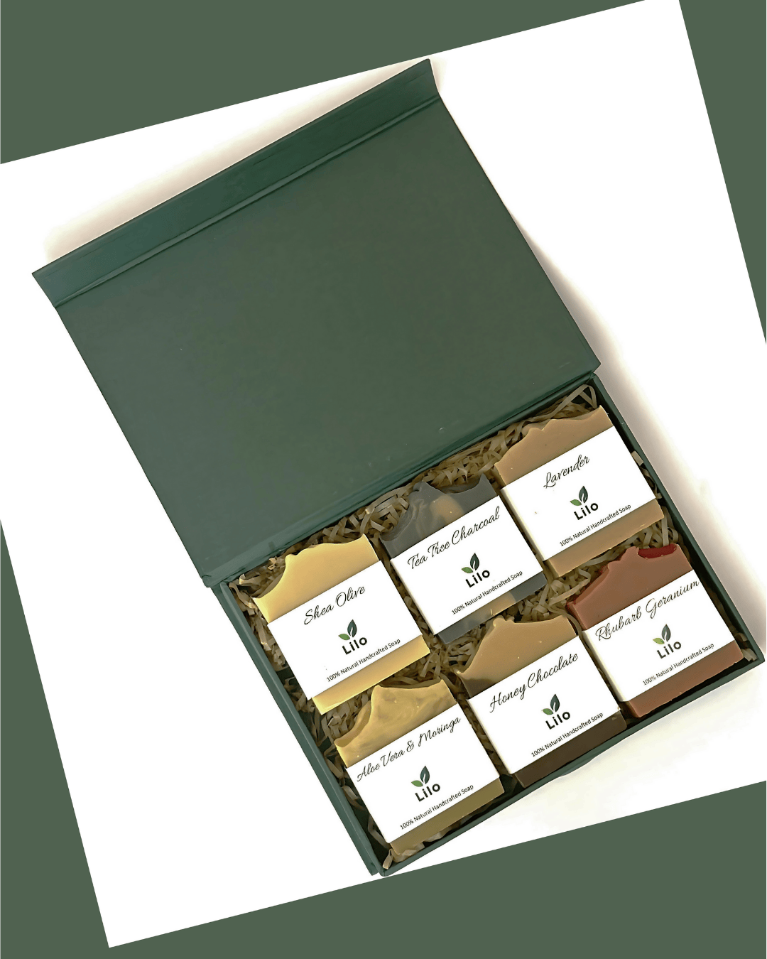 The Celebration Set – 6 Natural Handmade Soaps – Body Soap on Brown Living™. SKU: SKG004. Img 1.
