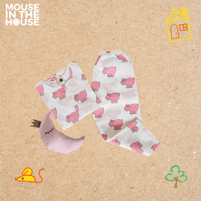 The Cheerful Hippo - Unisex Kids Cotton Nightwear – Kids Pyjamas on Brown Living™. SKU: MITHNW-002-1. Img 1.