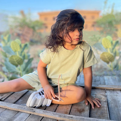 The Classic 100% Organic Cotton Kids Romper – Kids Rompers on Brown Living™. SKU: CW - 01 - 0001/3 - 6M. Img 3.