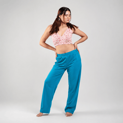 The Coastal Walk Cotton Co-Ord Set For Women – Womens Co-Ord Sets on Brown Living™. SKU: 010CSPinkHibiscus-TealS. Img 1.