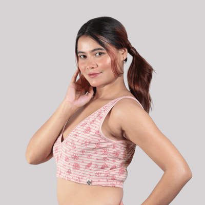 The Coastal Walk Cotton Co-Ord Set For Women – Womens Co-Ord Sets on Brown Living™. SKU: 010CSPinkHibiscus-TealS. Img 4.