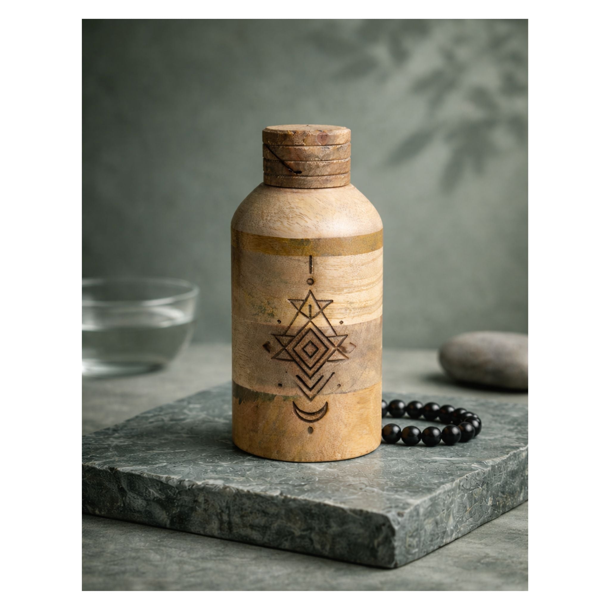 The Crescent Ritual Vessel | Handcrafted Sacred Ritual Bottle – Religious Items on Brown Living™. SKU: RTL-CRS-200. Img 1.