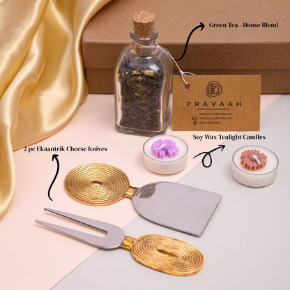 The Curated Hosting Kit | Luxury Gift Box for Hosts – Gift Hampers by Pravaah India available on Brown Living™. Xl Mustafd. SKU: PRA25GH012. Img 2.