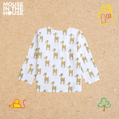 The Curious Giraffe - Unisex Kids Cotton Nightwear – Kids Pyjamas on Brown Living™. SKU: MITHNW-001-1. Img 4.