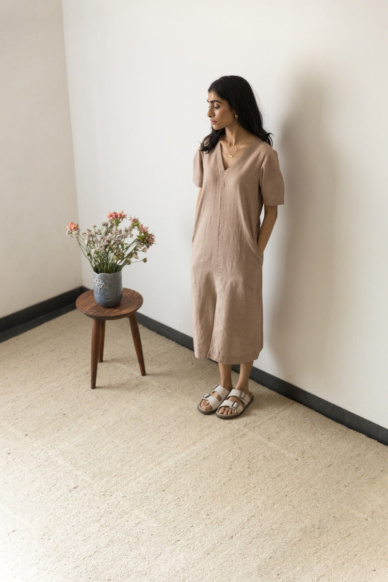 The Day-Tripper Cotton Midi | Verified Sustainable Womens Dress on Brown Living™