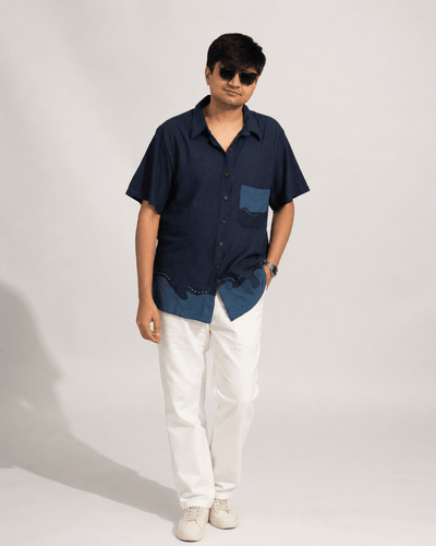 The Dil Dhadakne Do Cotton Shirt – Regular Fit Breathable Casual Wear – Men Shirt on Brown Living™. SKU: SH01. Img 5.