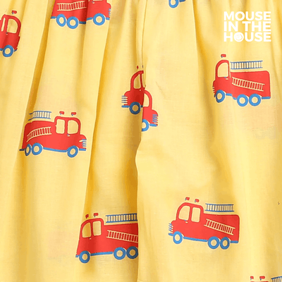 The Fire Fighter Truck - Unisex Kids Cotton Nightwear – Kids Pyjamas on Brown Living™. SKU: MITHNW-014-1. Img 9.