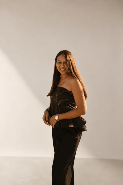 The Geet Black Tube Top| Strapless Party Wear – Womens Top on Brown Living™. SKU: TU02. Img 10.