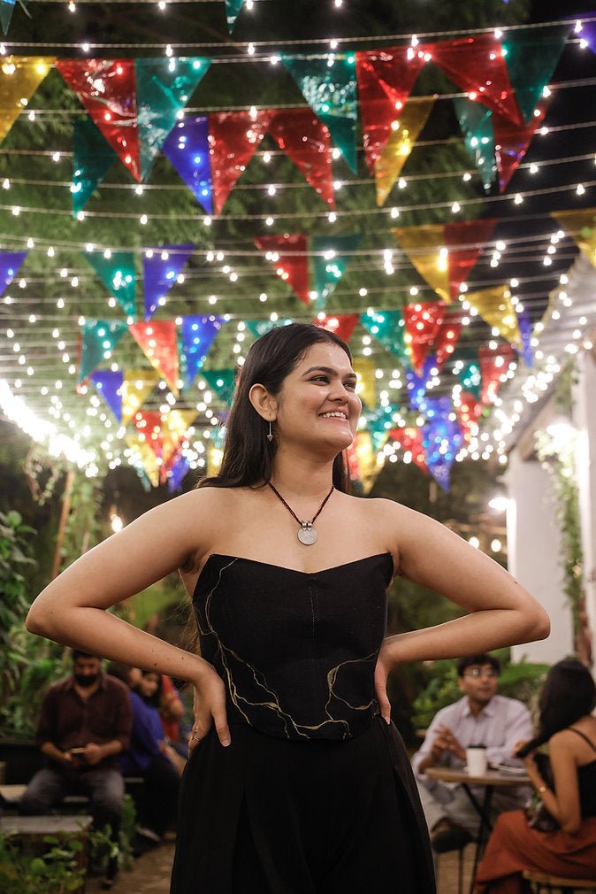 The "Geet" Corset | Handcrafted Contemporary Women's Corset Top – Womens Top on Brown Living™. SKU: CO22. Img 1.