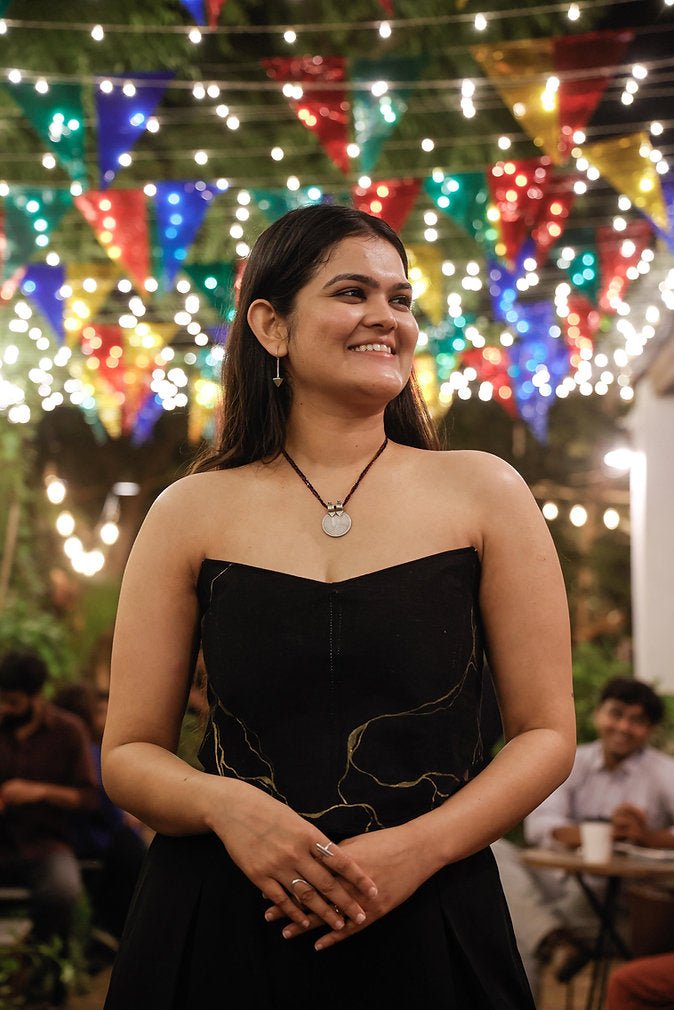 The "Geet" Corset | Handcrafted Contemporary Women's Corset Top – Womens Top on Brown Living™. SKU: CO22. Img 2.