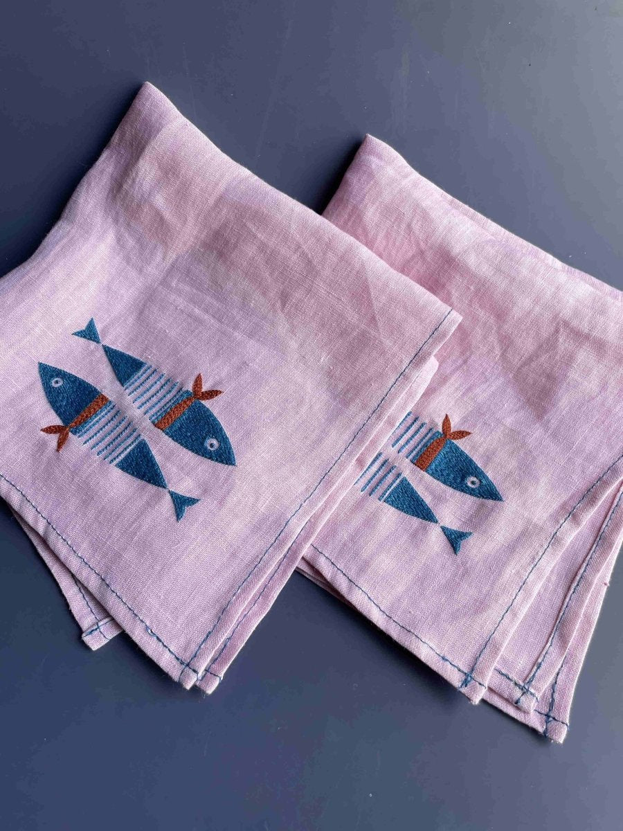 The Greet Sheet - Table Napkin – Table Decor by Rasa Home available on Brown Living™. Captain Fin - Table Napkin . SKU: TNF2. Img 4.