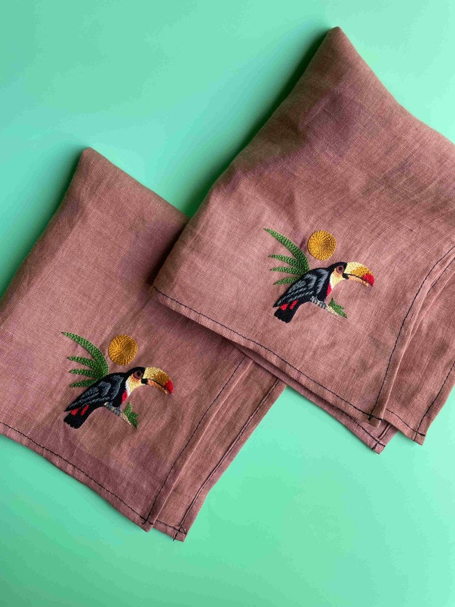 The Greet Sheet - Table Napkin – Table Decor by Rasa Home available on Brown Living™. Jungle Sunset - Table Napkin . SKU: TNTV6. Img 9.