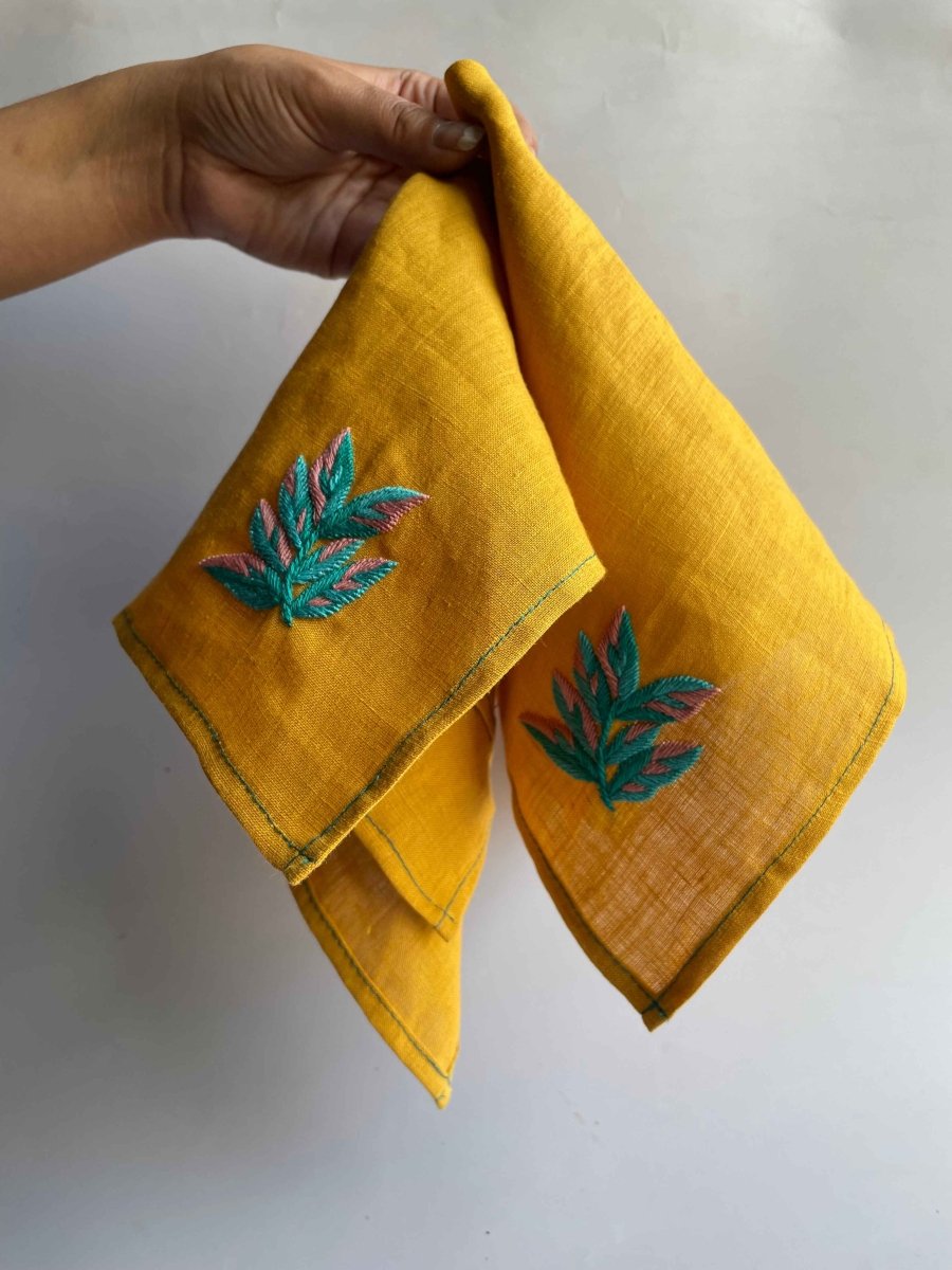 The Greet Sheet - Table Napkin – Table Decor by Rasa Home available on Brown Living™. Wild Fern - Table Nakin . SKU: TNL4. Img 6.