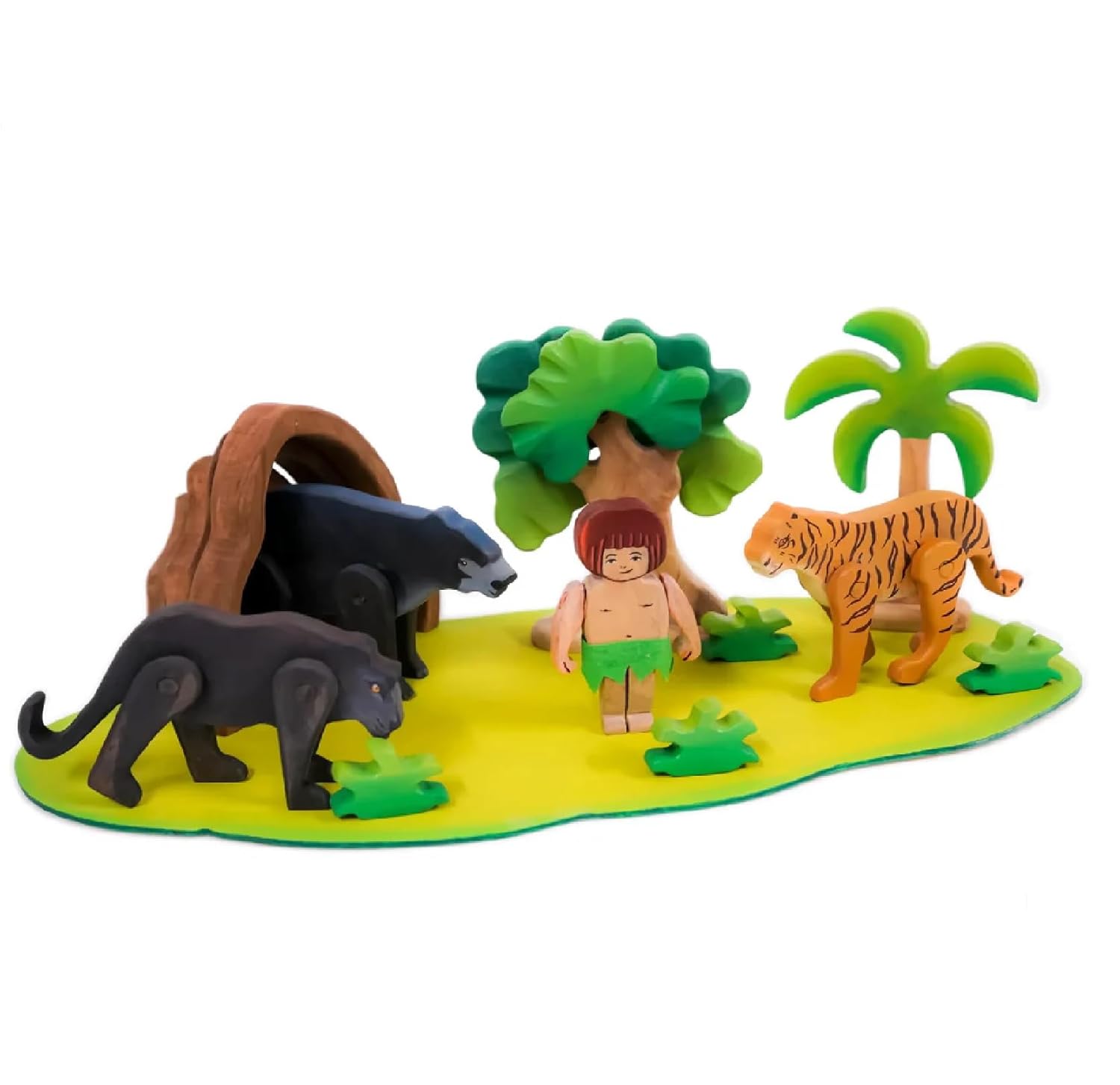 The Jungle Diaries Toy – Montessori Wooden Jungle Animal Playset – Learning & Educational Toys on Brown Living™. SKU: jungle. Img 1.