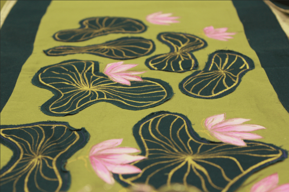 The Kamal Kund Table Runner | Hand Painted Cotton Table Runner – Table Linens on Brown Living™. SKU: TR01. Img 2.