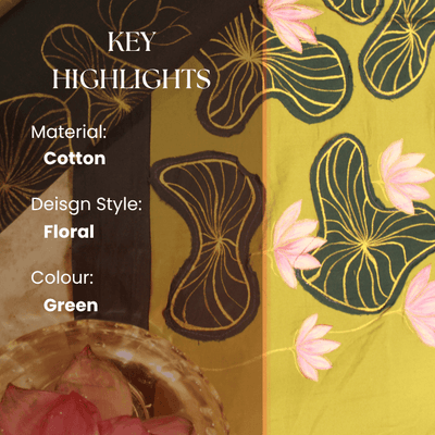 The Kamal Kund Table Runner | Hand Painted Cotton Table Runner – Table Linens on Brown Living™. SKU: TR0106. Img 6.