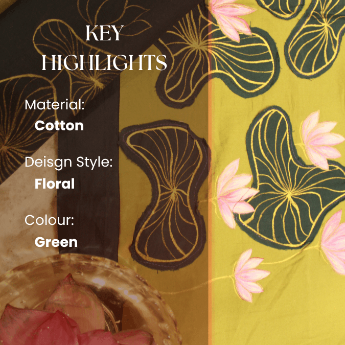 The Kamal Kund Table Runner | Hand Painted Cotton Table Runner – Table Linens on Brown Living™. SKU: TR0106. Img 6.