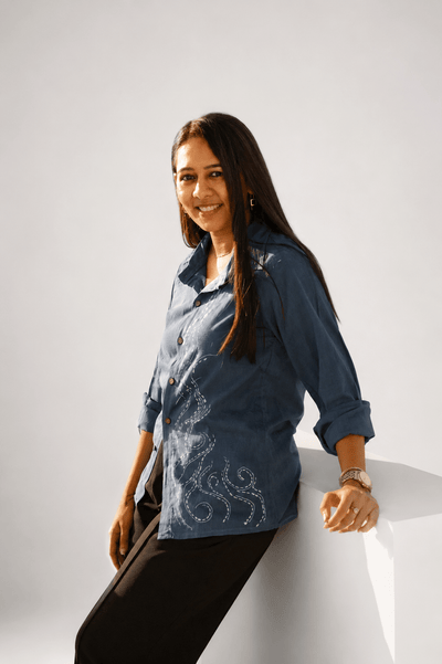 The Khoobsurat Shirt | Contemporary Casual Shirt For Women – Womens Shirt on Brown Living™. SKU: SH06. Img 7.