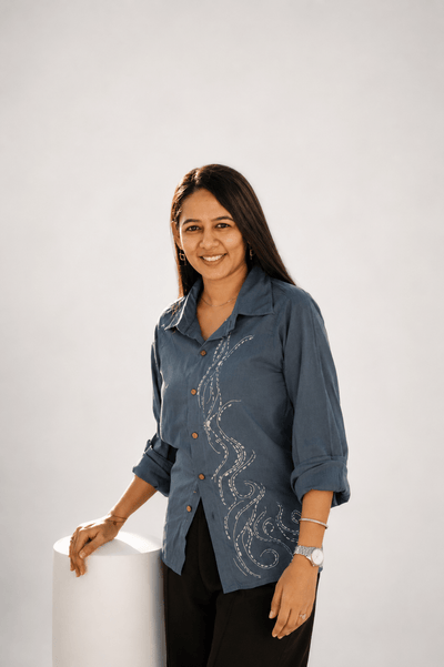The Khoobsurat Shirt | Contemporary Casual Shirt For Women – Womens Shirt on Brown Living™. SKU: SH11. Img 8.