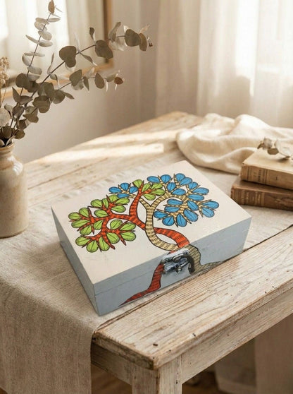 The Living Tree Chest Utility Box | Handcrafted Decorative Storage – Home Decor on Brown Living™. SKU: GDBPSBMDMC01. Img 1.