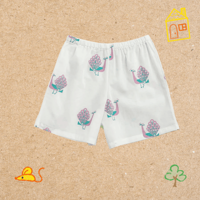 The Magestic Peacock - Unisex Kids Cotton Nightdress – Kids Pajamas on Brown Living™. SKU: MITHNW-095-1. Img 3.