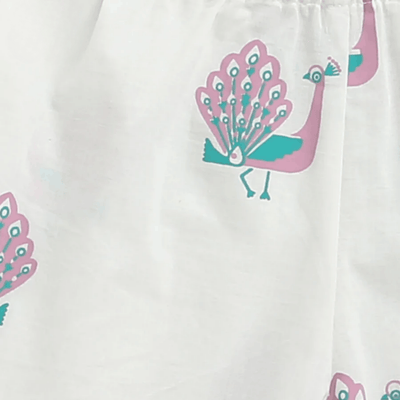The Magestic Peacock - Unisex Kids Cotton Nightdress – Kids Pajamas on Brown Living™. SKU: MITHNW-095-1. Img 9.