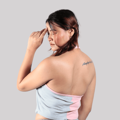 The Moonlight Muse Organic Cotton Co-Ord Set for Women – Womens Co-Ord Sets on Brown Living™. SKU: 004CSPinkGrey-BlushPink-S. Img 1.