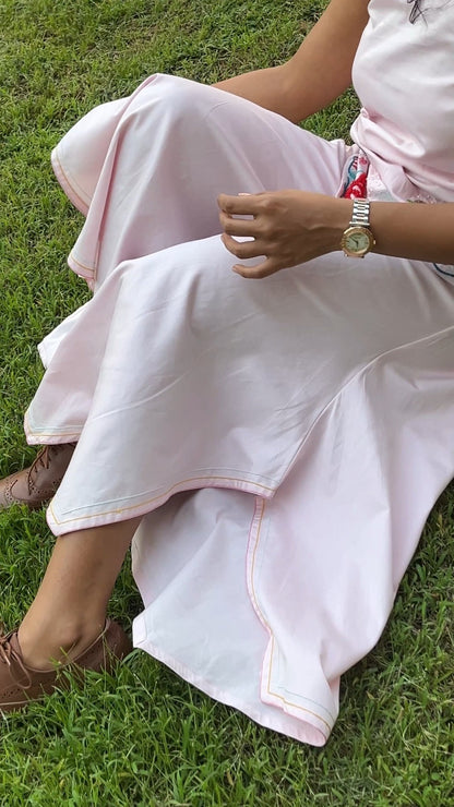 The Ocean Is Pink – Cotton, Hand - Embroidered Ethnic Set – Womens Ethnic Sets on Brown Living™. SKU: C2P1M. Img 8.