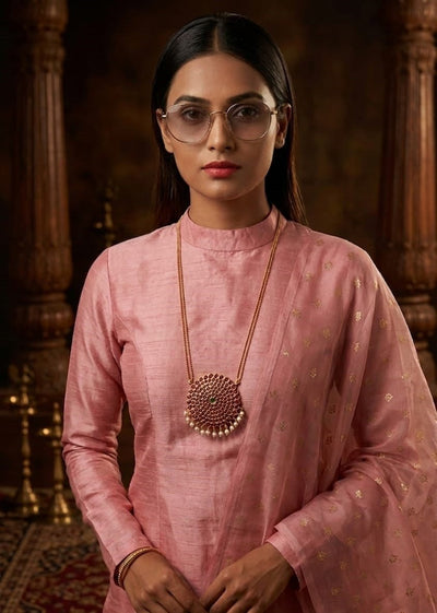 The Padma Mandala Pendant | Handcrafted Lotus Mandala Statement – Womens Necklaces on Brown Living™. SKU: SAR1005. Img 2.