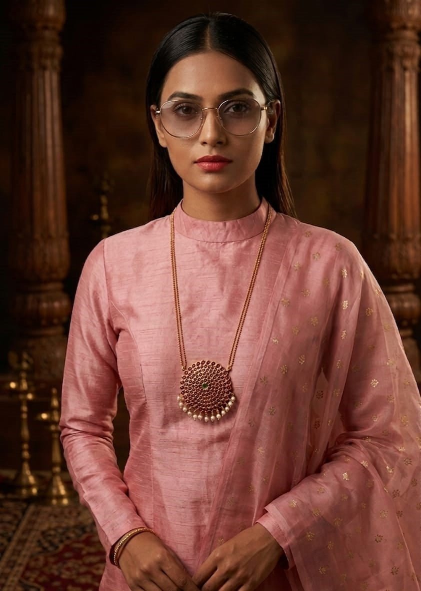 The Padma Mandala Pendant | Handcrafted Lotus Mandala Statement – Womens Necklaces on Brown Living™. SKU: SAR1005. Img 2.