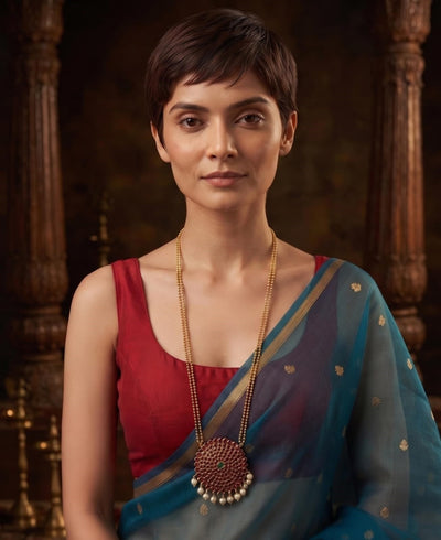 The Padma Mandala Pendant | Handcrafted Lotus Mandala Statement – Womens Necklaces on Brown Living™. SKU: SAR1005. Img 4.