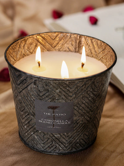 The Patio - Citronella Oil Bucket Candle – Candles & Fragrances on Brown Living™. SKU: SN1193. Img 1.