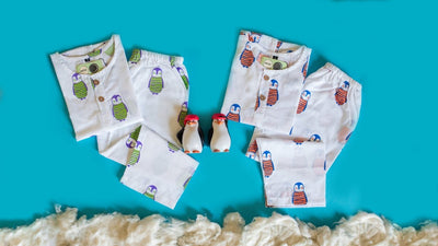 The Penguin Dad - Unisex Kids Cotton Nightwear – Kids Pyjamas on Brown Living™. SKU: MITHNW - 030 - 1. Img 7.