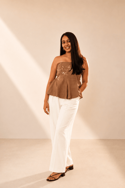 The Phool Handpainted Tube Top | Artisan Painted Summer Wear – Womens Top on Brown Living™. SKU: TU105. Img 8.
