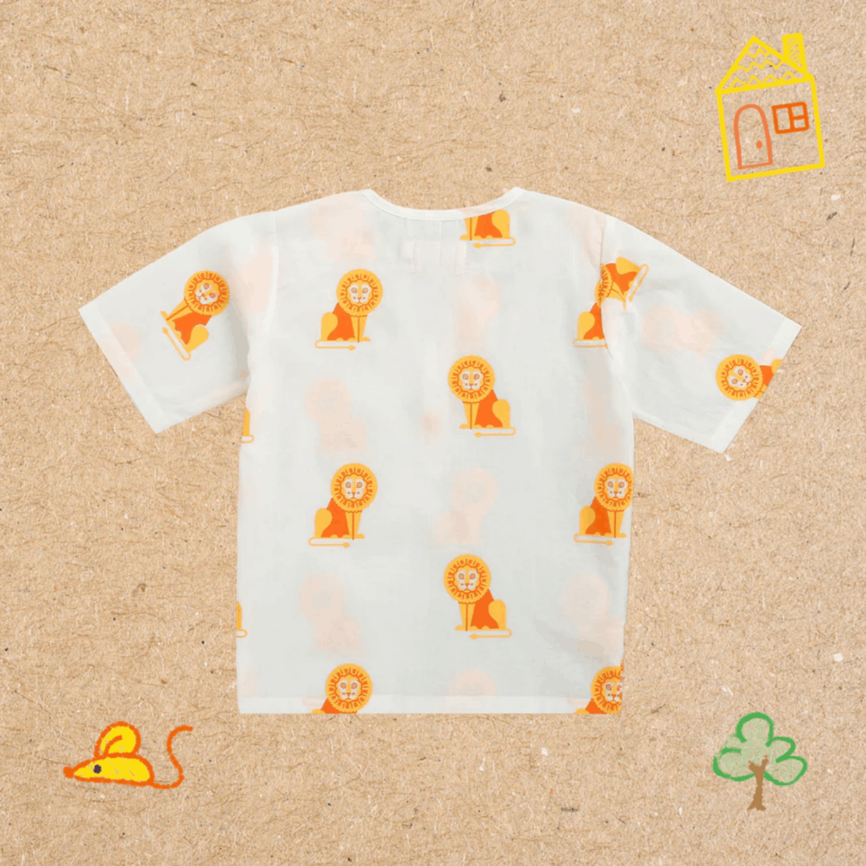 The Regal Lion Unisex Kids Cotton Nightwear Set – Kids Pajamas on Brown Living™. SKU: MITHNW-094-1. Img 7.