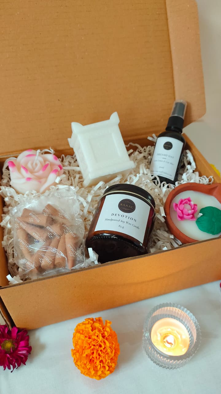 The Sacred Sanctuary Box | Mindful Diwali Gift Hamper – Gift Hampers on Brown Living™. SKU: BGDBB001. Img 3.