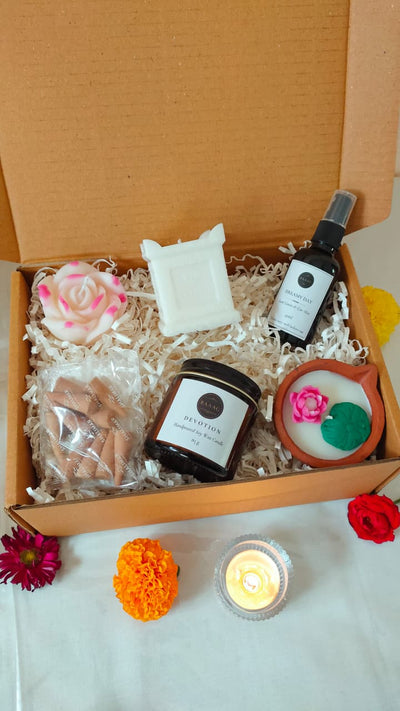 The Sacred Sanctuary Box | Mindful Diwali Gift Hamper – Gift Hampers on Brown Living™. SKU: BGDBB001. Img 2.