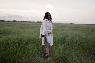 The Sunrise Scarf – 100 x 200 cm Lightweight Cotton Wrap – Womens Scarf on Brown Living™. SKU: V - V - TS - 02. Img 1.