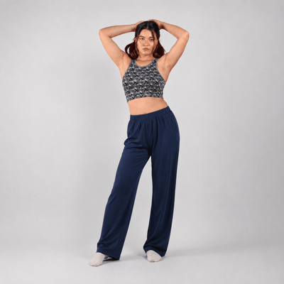 The Sunset Drift Organic Cotton Co-Ord Set for Women – Womens Co-Ord Sets on Brown Living™. SKU: 003CSGrey-Navy-S. Img 7.