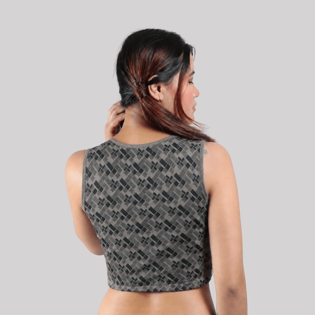 The Sunset Drift Organic Cotton Co-Ord Set for Women – Womens Co-Ord Sets on Brown Living™. SKU: 003CSGrey-Navy-S. Img 8.