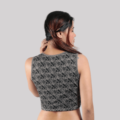 The Sunset Drift Organic Cotton Co-Ord Set for Women – Womens Co-Ord Sets on Brown Living™. SKU: 003CSGrey-Navy-S. Img 8.