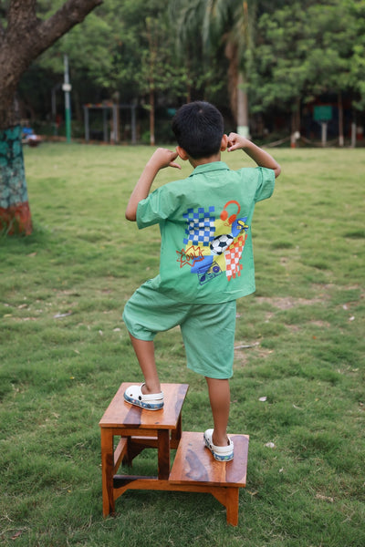 The Sur Squad Boys Co - ord Set | Printed Comfortable Kids Outfit – Kids Daywear Sets on Brown Living™. SKU: SSB56M1. Img 5.