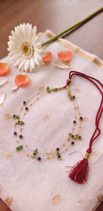 The Sutra Heritage Layered Necklace | Handcrafted Temple-Inspired – Womens Necklaces on Brown Living™. SKU: SAR1016. Img 3.