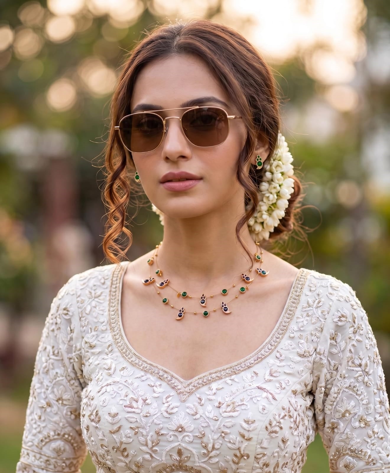 The Sutra Heritage Layered Necklace | Handcrafted Temple-Inspired – Womens Necklaces on Brown Living™. SKU: SAR1016. Img 4.